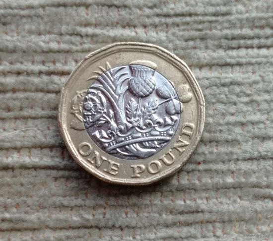 Werty71 Великобритания 1 фунт 2016 биметалл
