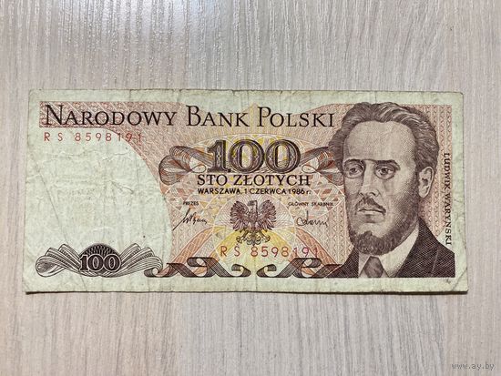 Польша, 100 злотых 1986