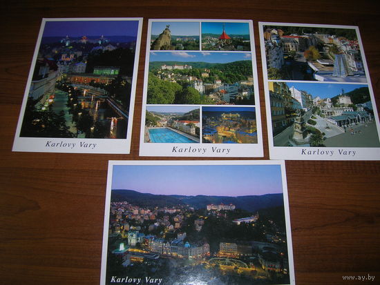 Карловы Вары 2004 год 4 штуки чистые с пометками Одним лотом