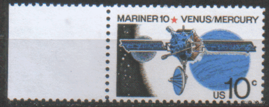 США. 1170. 1975. МАРИНЕР 10. Исследования Венеры и Меркурия. ЧиСт.