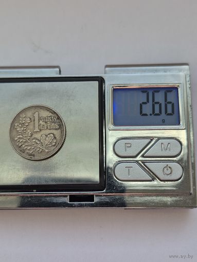 1 лит Литва,Первая Республика (1925 - 1938), 1925 года. Серебро 500. Монета не чищена. L45462.