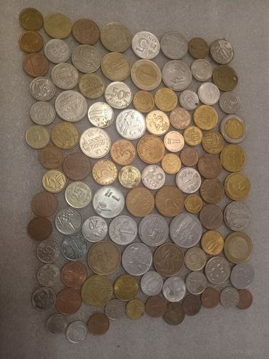 Монеты мира. 100 шт без повторов
