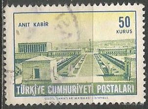 Турция. Исторические здания в Анкаре. Мавзолей Ататюрка. 1963г. Mi#1857.