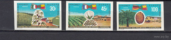 Флора. Плоды. Дагомея. 1969. 3 марки б/з. Michel N 390-382 (+ е)