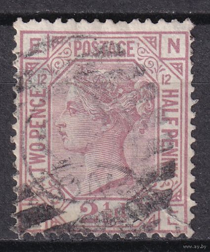 41.Br. Великобритания. Виктория. Стандарт 2 1/2p. 1876 г. Mi.#47. Plate 12.