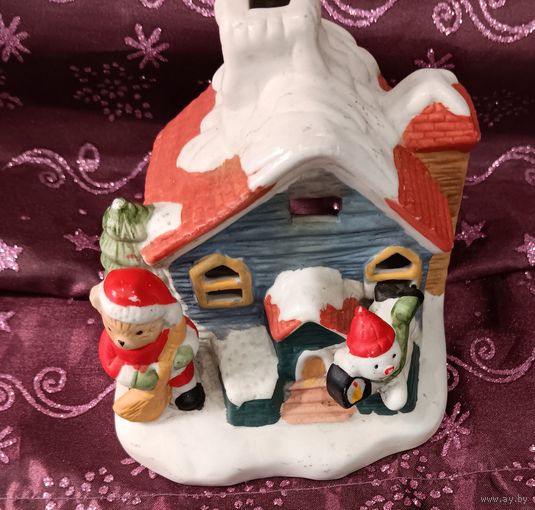 Новогодний подсвечник 10х8,5 см