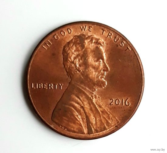 США. 1 цент 2016 г.