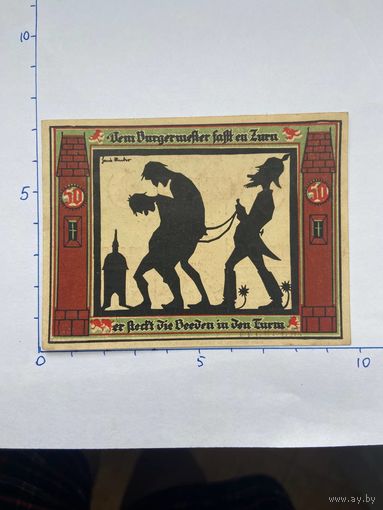 Нодгельд 50 пфеннигов Глахау. Веймарская республика - 0202