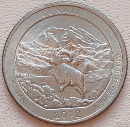 США 25 центов (квотер) 2012 Р Denali Alaska