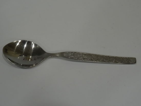 Ложка чайная , нержавейка, 14см, СССР, с символикой Олимпиада -80