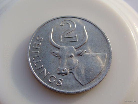 Гамбия. 2 шиллинга 1966 год  КМ#5  Тираж: 1.600.000 шт