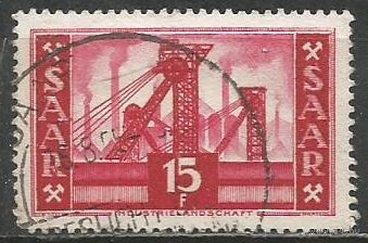 Французский СААР. Шахтный копёр. 1952г. Mi#329.