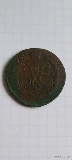 Монета 2 копейки 1757г.