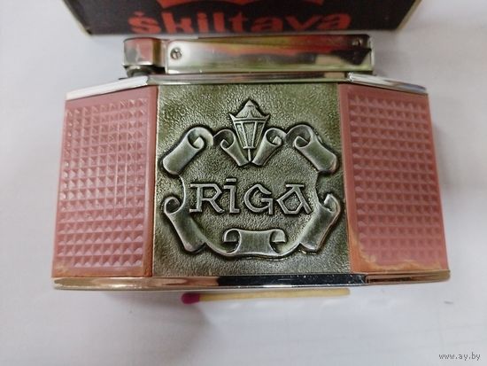 Зажигалка настольная бензиновая "Рига" СССР. Рижский ювелирный завод.