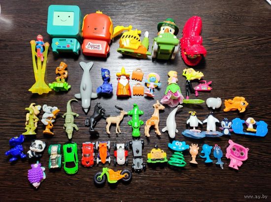 Киндер игрушка kinder joy фигурки машинка Хэппи мил Марвел животные бонстики прилипалы