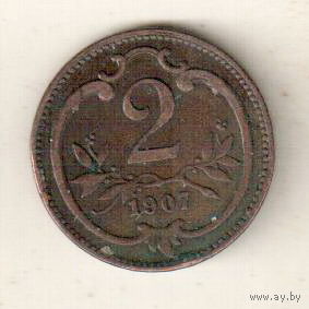 Австрия 2 геллер 1907