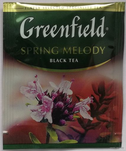 Чай Greenfield Spring Melody (черный, черная смородина, мята, чабрец) 1 пакетик