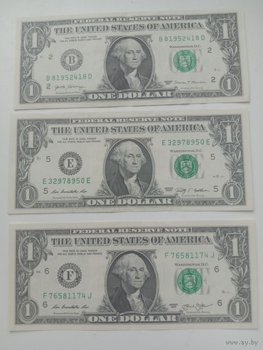 1 $ США 2009 2013 2017 г