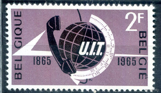 Бельгия - 1965г. - 100 лет международному телекоммуникационному союзу - 1 марка - полная серия, MLH [Mi 1390]. #2-Be-60-B-1