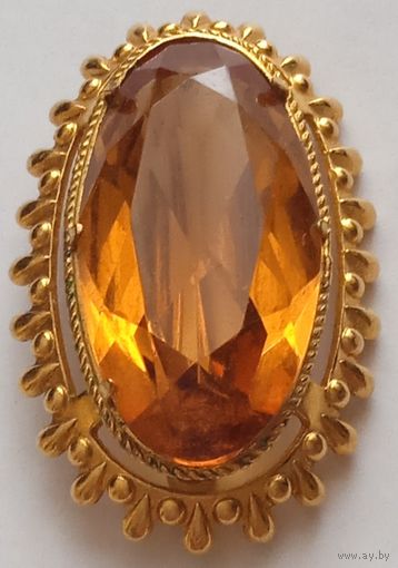 Брошь "леденец" винтажная. СССР. Позолота.Клеймо.