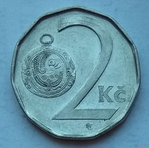 Чехия 2 кроны 2001 г.