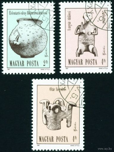 Археологические находки Венгрия 1987 год 3 марки
