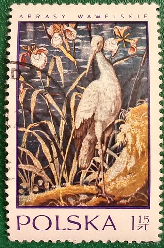 Польша 1970. Фрагмент знаменитого гобелены из коллекции замка Вавель в Кракове