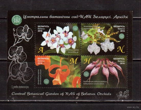 Беларусь-2016,(Мих.Бл.132)  , Флора, Цветы