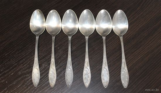 Столовые ложки МНЦ, из СССР, клеймо, 6 шт.
