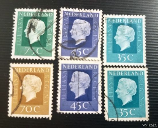 Набор марок Нидерланды - 6 шт (цена за все) - лот 23.