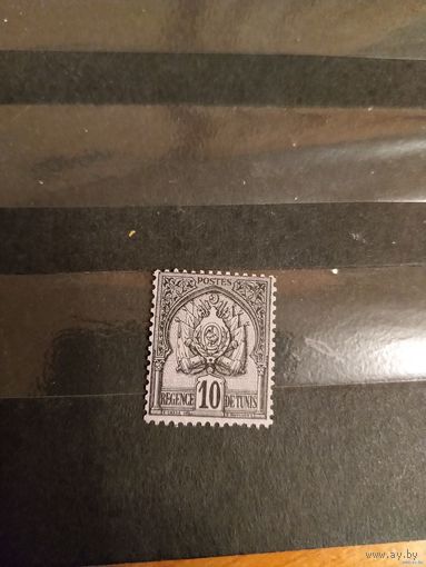 1893 Французская колония Тунис чистая без клея без дыр герб (2-3)