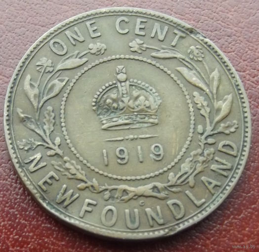 Ньюфаундленд. 1 цент 1919