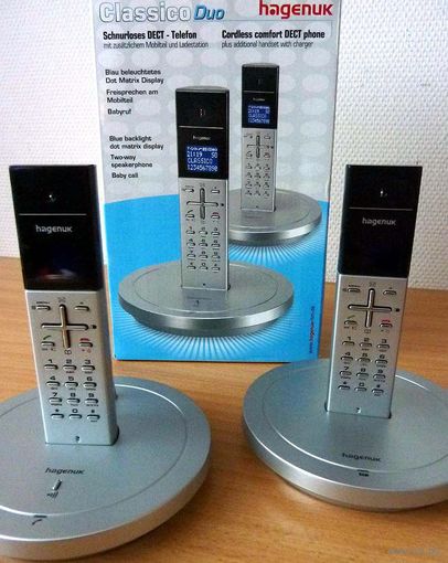 Элегантные DECT радиотелефоны Hagenuk с громкой связью