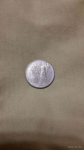Италия 100 лир 1977г.