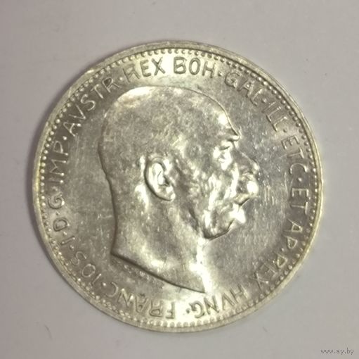 С рубля без мц! 1 крона 1914 Австро-Венгрия лучистый! В коллекцию!