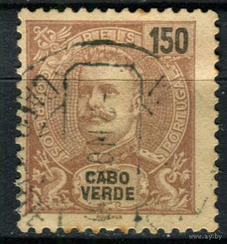 Португальские колонии - Кабо-Верде - 1898/1901 - Король Карлуш I 150R - [Mi.47] - 1 марка. Гашеная.  (Лот 105AN)