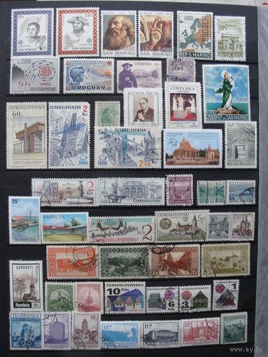 Продажа коллекции с 1 рубля! Культура и искусство на почтовых марках мира.