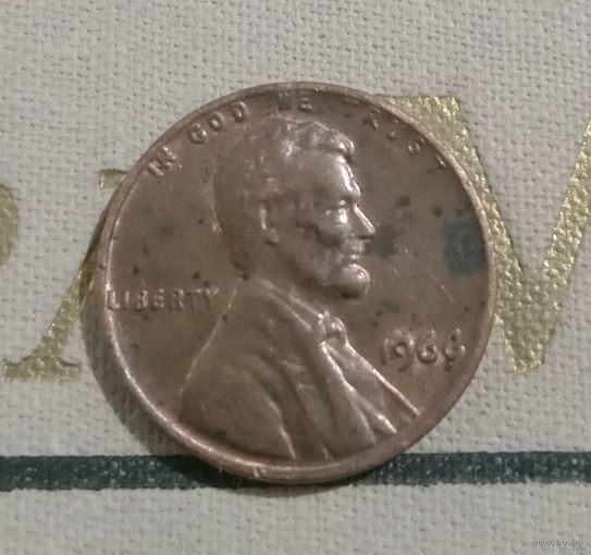 1 цент США 1966 г.в.