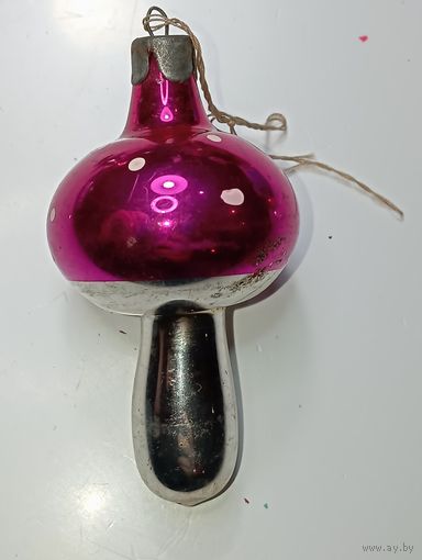 Ёлочная игрушка - Гриб , СССР .