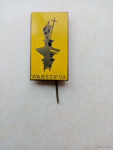 Знак ВАРШАВА (латунь-эмаль)