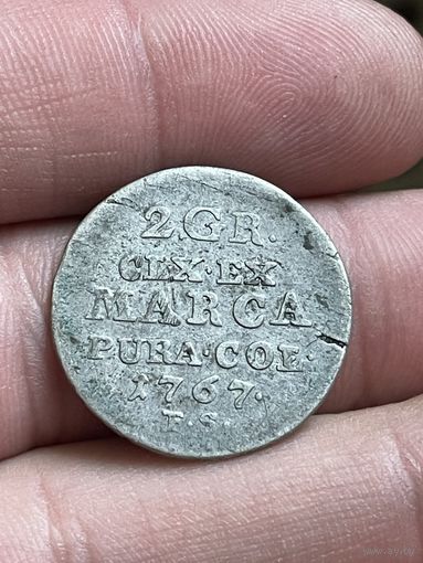 2 гроша 1767 F.S хорошее состояние!