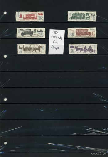 СССР, 1981,  ИСТОРИЯ ГОРОДСКОГО ТРАНСПОРТА, серия 6м ,