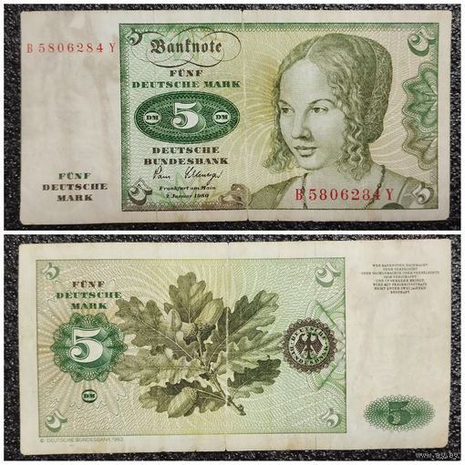 5 марок ФРГ 1980 г.