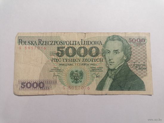 Польша 5000 злотых 1982