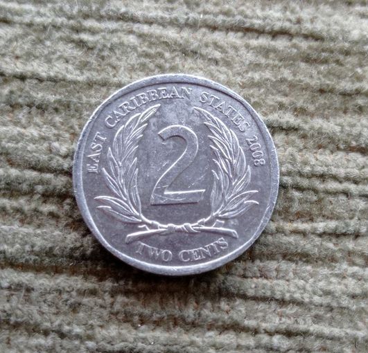 Werty71 Карибские острова 2 цента 2008 Елизавета 2  Карибы