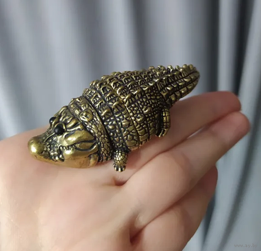 Статуэтка миниатюра Крокодил Бронза