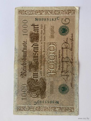 1000 марок Германской империи литера G