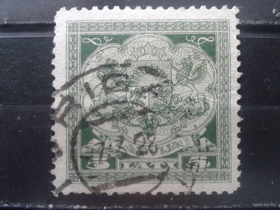 Латвия, 1926. Стандарт. Герб. Mi-5,0 евро гаш.