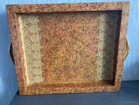 Поднос дерево 39(45)х32х5 см