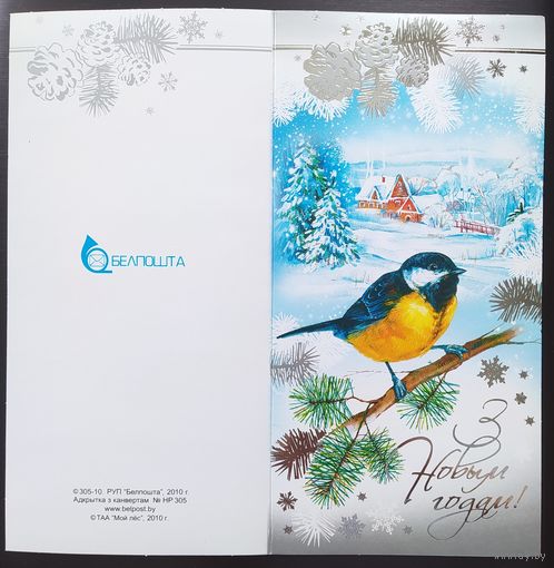 Беларусь 2010 С новым годом, двойная чистая.